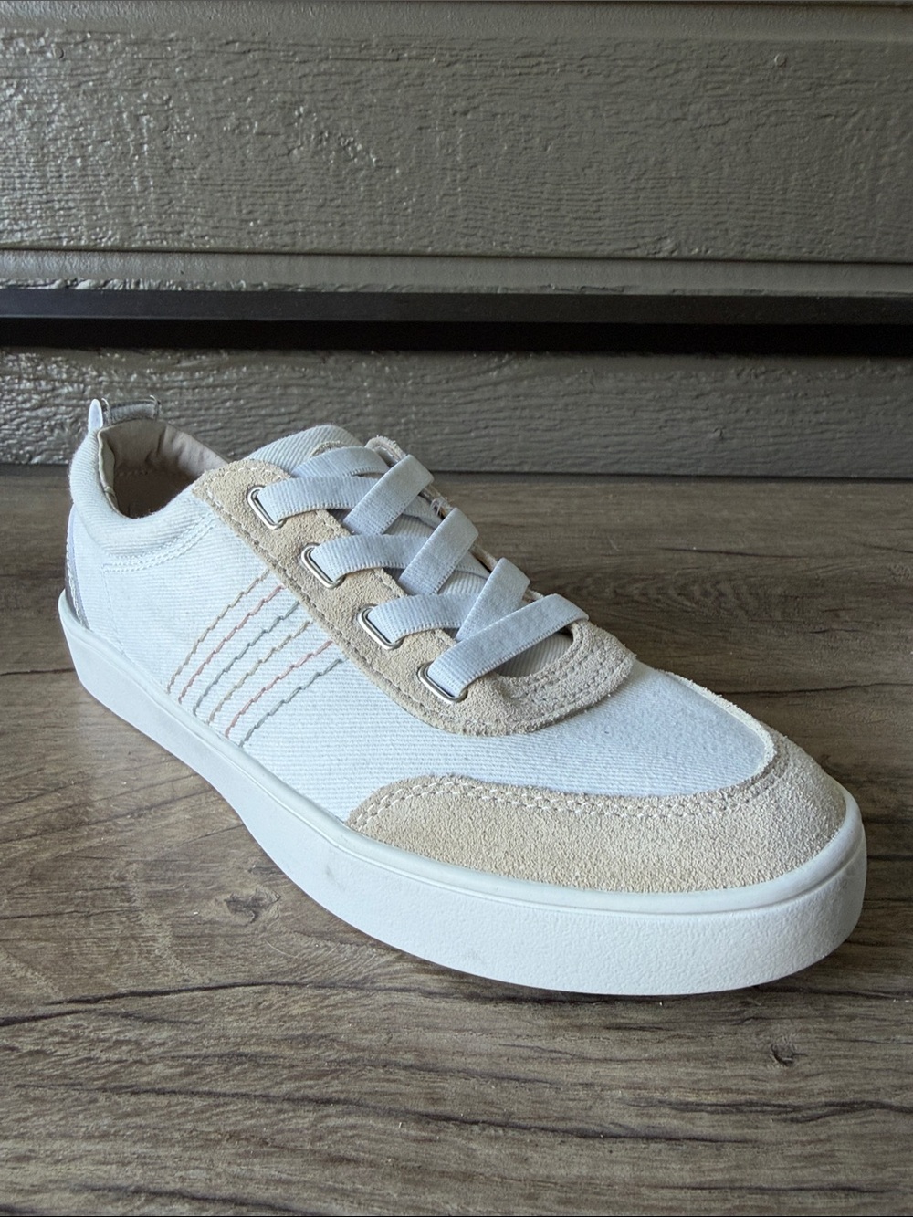 Revitalign Orthotic Canvas Women’s White and Beige Platform Sneakers size 9 - Picture 8 of 11